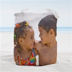 2 Photo Collage Personalized Beach Bag- Small