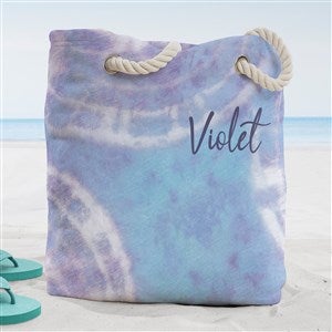 Pastel Tie Dye Personalized Beach Bag- Large