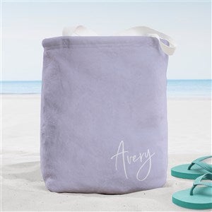 Trendy Script Personalized Terry Cloth Beach Bag- Small-38256-S