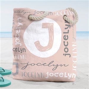 Youthful Name Personalized Beach Bag- Large