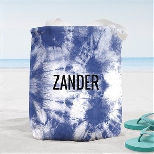 Bold Tie Dye Personalized Beach Bag- Small