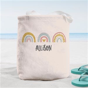 Boho Rainbow Personalized Beach Bag- Small