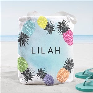 Pineapple Party Personalized Beach Bag- Small