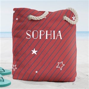Stars & Stripes Personalized Beach Bag- Large