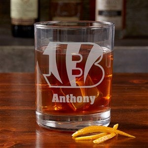 NFL Cincinnati Bengals Engraved Old Fashioned Whiskey Glasses