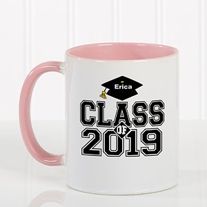 Cheers to the Graduate Personalized Pink Coffee Mug