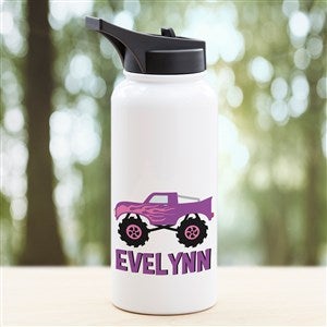 Construction & Mon Personalized Double-Wall Vacuum Insulated 32 oz. Water Bottle