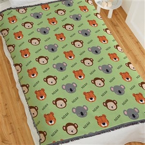 Animal Pals Personalized 56x60 Woven Throw