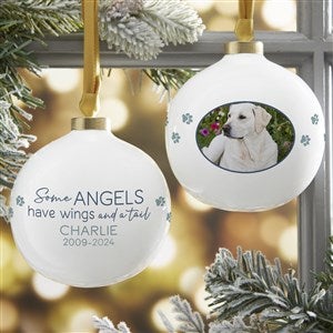 Personalized Photo Ball Ornament - Some Angels Have Wings And A Tail - 38490