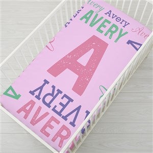 Repeating Name Personalized Crib Sheet