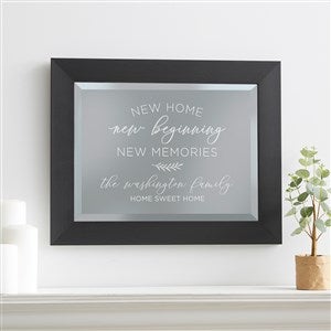 Engraved Framed Wall Mirror - New Home, New Memories