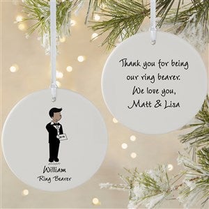Ring Bearer philoSophie's® Personalized Ornament- 3.75 Matte - 2-Sided