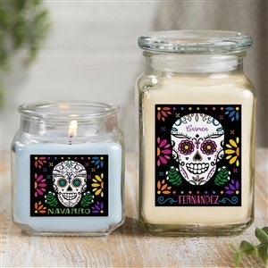 Day of the Dead Personalized Scented Glass Candle Jar  - 38546