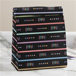 Watercolor Brights Personalized School Lunch Bag