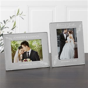 Mariposa® String of Pearls Elegant Couple Engraved Wedding Frame -5x7