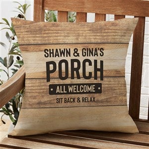 Backyard BBQ Personalized Outdoor Throw Pillow - 20?x20?