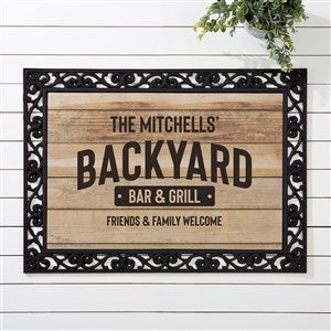 Backyard Bar & Grill Personalized Doormat- 18x27
