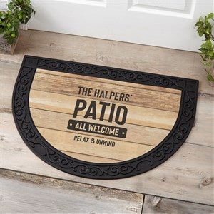 Backyard Bar & Grill Personalized Half Round Doormat