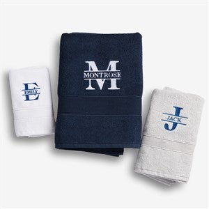 Lavish Last Name Embroidered Luxury Cotton Bath Towel Collection  - 38610