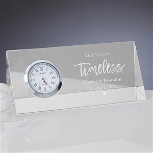 Our Love Is Timeless Personalized Crystal Desk Clock - #38651
