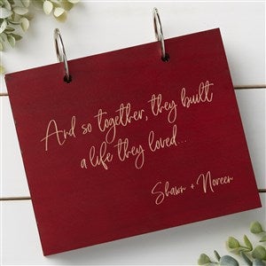 Together They Built a Life Personalized Wood Photo Album - Red