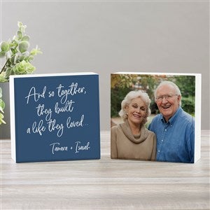 Personalized Photo Shelf Blocks - Together They Built a Life