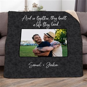 Together They Built a Life Personalized Fleece Sherpa Blanket 50x60