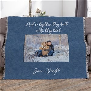 Together They Built a Life Personalized Woven Throw Blanket 50x60