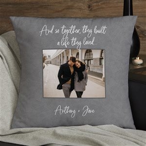 Personalized Velvet Throw Pillow - Together They Built a Life 18