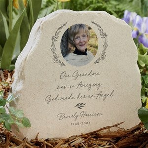Personalized Photo Standing Garden Stone - God Made an Angel