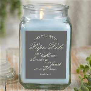 Memorial Light Personalized 18 oz. Linen Candle Jar