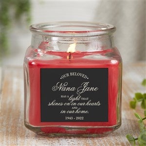 Memorial Light Personalized 10 oz. Cinnamon Spice Candle Jar
