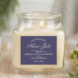 Memorial Light Personalized 10 oz. Vanilla Candle Jar