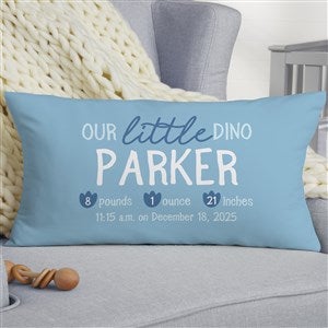 Baby Dino Personalized Lumbar Throw Pillow