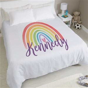 Watercolor Brights Personalized Duvet Cover - King 104x88