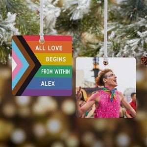 Love Yourself Personalized Ornament- 2.75 Metal - 2 Sided