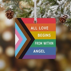 Love Yourself Personalized Ornament- 2.75 Metal - 1 Sided