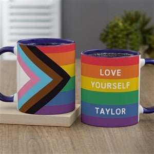 Love Yourself Personalized Coffee Mug 11 oz.- Blue