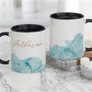 Birthstone Color Personalized Coffee Mug 11oz.- Black