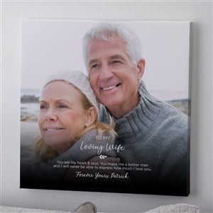 To My Wife Personalized Photo Canvas Print - 24 x 24