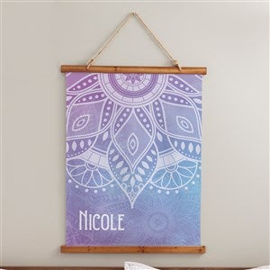 Mandala Personalized Wood Topped Tapestry - 26x36