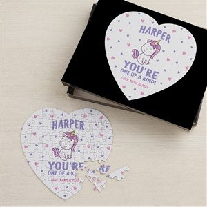 You're One Of A Kind Personalized Valentine's Day Mini Heart Puzzle