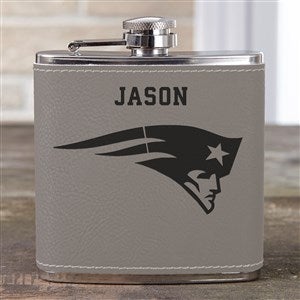 NFL New England Patriots Leatherette Personalized Flask
