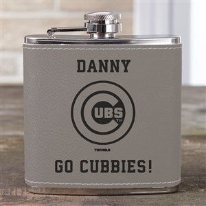MLB Chicago Cubs Leatherette Personalized Flask