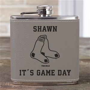 MLB Boston Red Sox Leatherette Personalized Flask