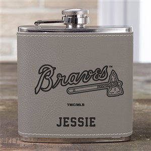 MLB Atlanta Braves Leatherette Personalized Flask