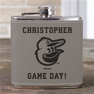 MLB Baltimore Orioles Leatherette Personalized Flask