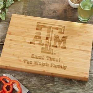 NCAA Texas A&M Aggies Personalized Bamboo Cutting Board- 10x14