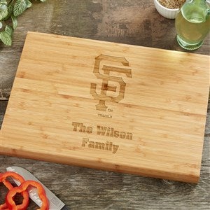 MLB San Francisco Giants Personalized Bamboo Cutting Board- 14x18