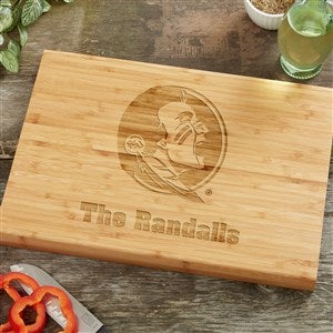 NCAA Florida State Seminoles Personalized Bamboo Cutting Board- 10x14